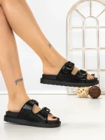 Papuci Dama cu Talpa Joasa 5LE106 ALL BLACK | MEI