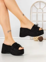 Papuci Dama cu Platforma 5LE33 BLACK | MEI