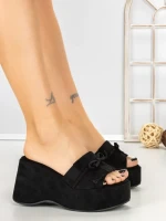Papuci Dama cu Platforma 5LE33 BLACK | MEI