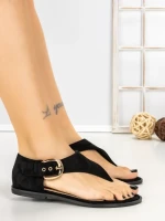 Sandale Dama cu Talpa Joasa 5LE58 BLACK | MEI
