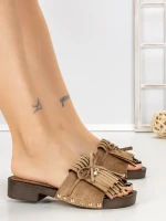 Papuci Dama cu Toc 5LE87 KHAKI | MEI
