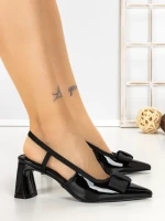 Pantofi cu Toc Gros 5LE61 BLACK | MEI