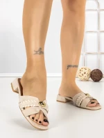 Papuci Dama cu Toc 5LE103 BEIGE | MEI