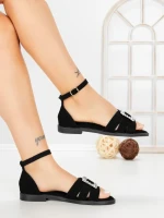 Sandale Dama cu Talpa Joasa 5PT27 BLACK | MEI