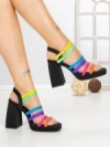 Sandale Dama cu Toc Gros si Platforma 2S-2388 COLOR | BUONAROTTI