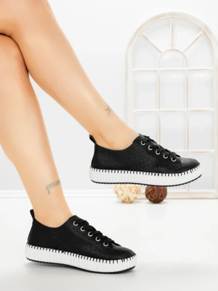 Pantofi Sport Dama AD-5240 BLACK-WHITE | BUONAROTTI