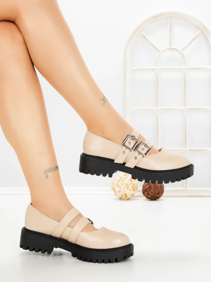Pantofi Casual Dama 77-572 BEIGE | CM