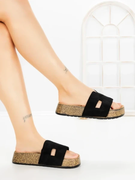 Papuci Dama cu Platforma 2023 BLACK | GALLEVANI