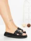 Papuci Dama cu Platforma FF-85 BLACK | EMAS