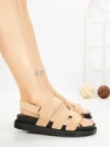 Sandale Dama cu Platforma FF-81 BEIGE | EMAS