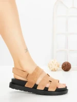 Sandale Dama cu Platforma FF-81 KHAKI | EMAS