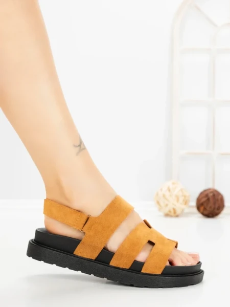 Sandale Dama cu Platforma FF-81 CAMEL | EMAS