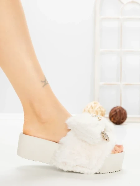 Papuci Dama cu Platforma 5WS-2 BEIGE | GALLEVANI