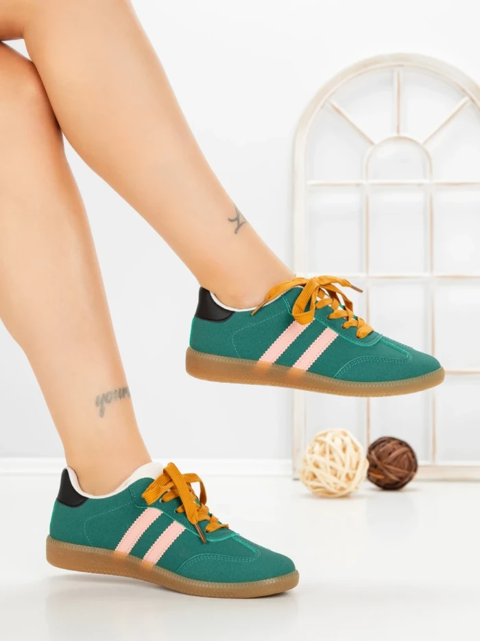 Pantofi Sport Dama LA-79 GREEN-FUCHSIA | ANDERINA
