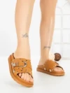 Papuci Dama cu Talpa Joasa JM376 CAMEL | ANNALISE