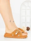 Papuci Dama cu Talpa Joasa JM376 CAMEL | ANNALISE