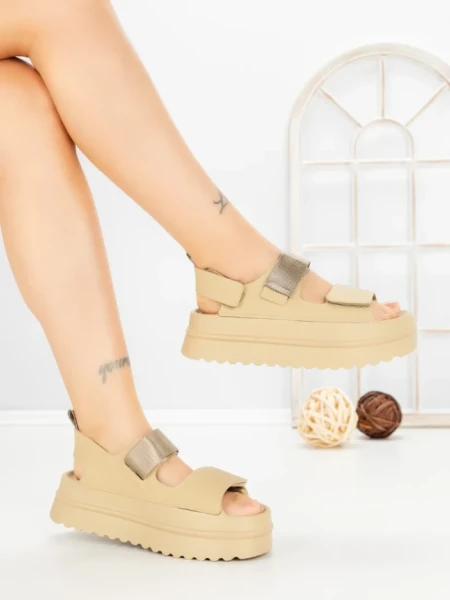 Sandale Dama cu Platforma JM576 GREEN | ANNALISE