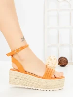 Sandale Dama cu Platforma R-01 ORANGE | GOWIN