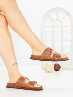 Papuci Dama cu Talpa Joasa 1-829 CAMEL | VIVIRICH
