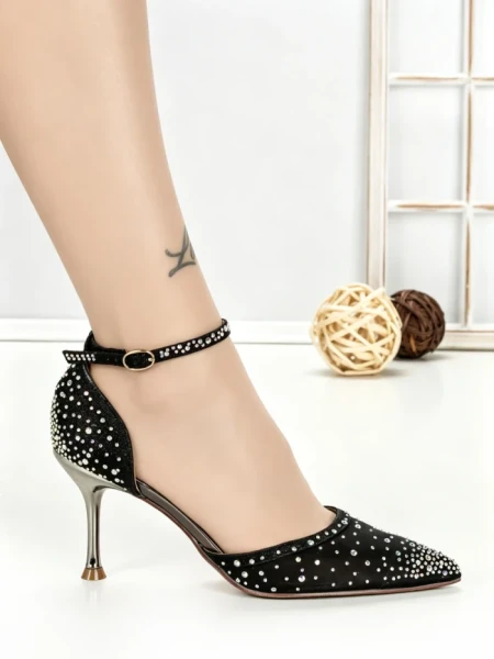 Pantofi Stiletto 588-119 BLACK | CHERIE