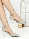 Pantofi Stiletto 588-162 SILVER | CHERIE