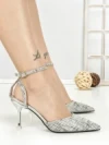 Pantofi Stiletto 588-158 SILVER | CHERIE