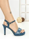 Sandale Dama cu Toc Subtire si Platforma J-246 LIGHT BLUE | CHERIE