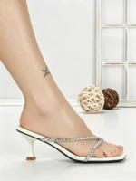 Papuci Dama cu Toc Subtire 588-213 GREEN | CHERIE
