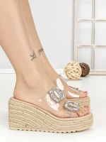 Papuci Dama cu Platforma 1-817 NUDE | VIVIRICH