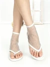 Papuci Dama cu Talpa Joasa GG-73 WHITE | EMAS