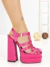 Sandale Dama cu Toc Gros si Platforma P-1287 FUCHSIA | STEPHAN