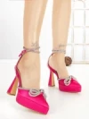 Pantofi cu Toc Gros si Platforma P-1308 FUCHSIA | STEPHAN