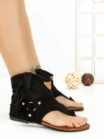 Sandale Dama cu Talpa Joasa WL-203 BLACK | STEPHAN