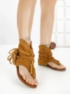 Sandale Dama cu Talpa Joasa WL-202 CAMEL | STEPHAN