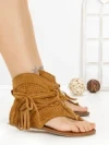 Sandale Dama cu Talpa Joasa WL-202 CAMEL | STEPHAN