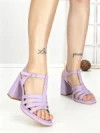 Sandale Dama cu Toc Gros G2433 PURPLE | FESTISIMO