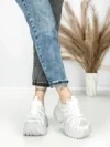 Pantofi Sport Dama cu Platforma 3603-2 WHITE | MEI