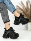 Pantofi Sport Dama cu Platforma 6580-8 BLACK | MEI