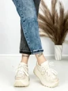 Pantofi Sport Dama cu Platforma 3570 BEIGE | MEI