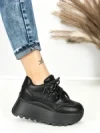 Pantofi Sport Dama cu Platforma 3570 BLACK | MEI
