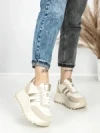 Pantofi Sport Dama cu Platforma 3596 BEIGE | MEI