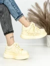 Pantofi Sport Dama din piele naturala 719-2 YELLOW | PANTOFUL