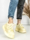 Pantofi Sport Dama din piele naturala 719-2 YELLOW | PANTOFUL