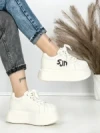 Pantofi Sport Dama din piele naturala 1561-1 WHITE | PANTOFUL
