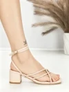 Sandale Dama cu Toc Gros LOLA5237 BEIGE | GIVANA