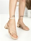 Sandale Dama cu Toc Gros LOLA5237 BEIGE | GIVANA