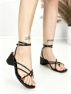Sandale Dama cu Toc Gros LOLA5237 BLACK | GIVANA