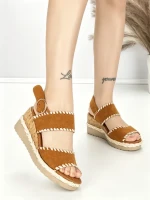 Sandale Dama cu Platforma 22-337 CAMEL | STEPHAN
