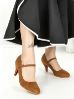 Pantofi cu Toc J-30 CAMEL | CHERIE