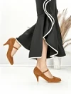 Pantofi cu Toc J-30 CAMEL | CHERIE